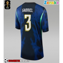 Ženske Nogometnih dresov Brazilija Gabriel Magalhaes #3 Gostujoči SP 2026 Kratki rokavi
